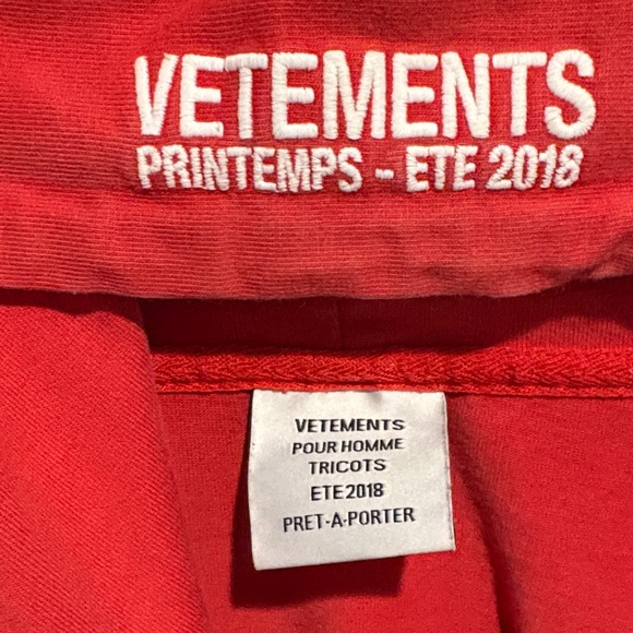 Vetements Red Hoodie - Picture 2 of 6